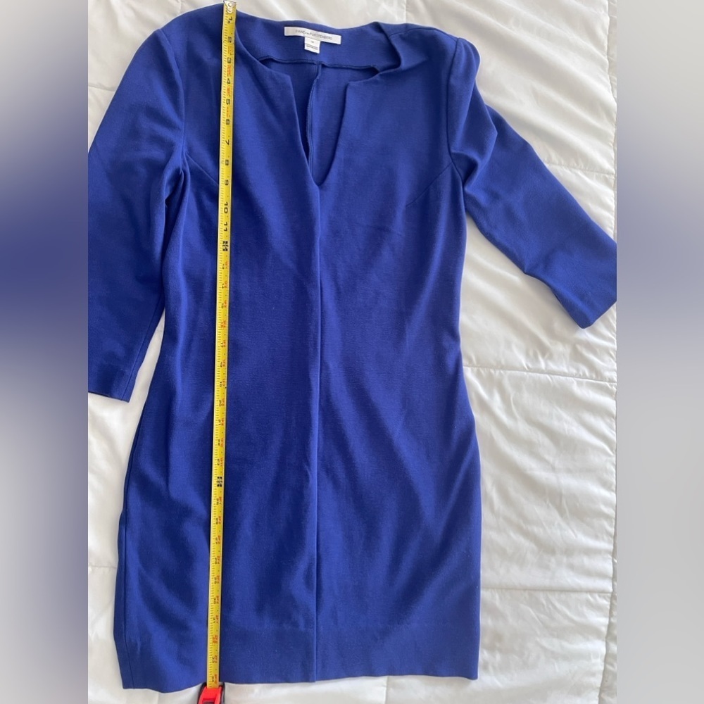 DIANE VON FURSTENBERG Blue Dress like new - Picture 9 of 9